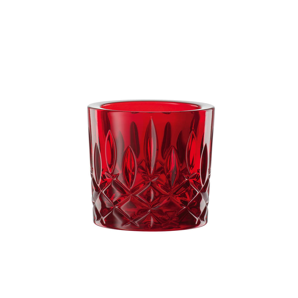 Candle holder cm.7x6,6H Noblesse Red